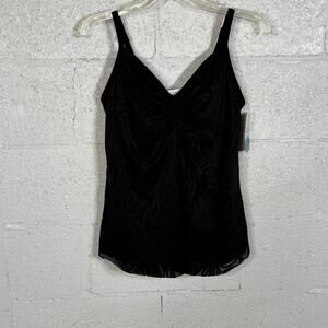 Swim Solutions Women's Knotted Flyaway Tankini In The Shade 12 $78